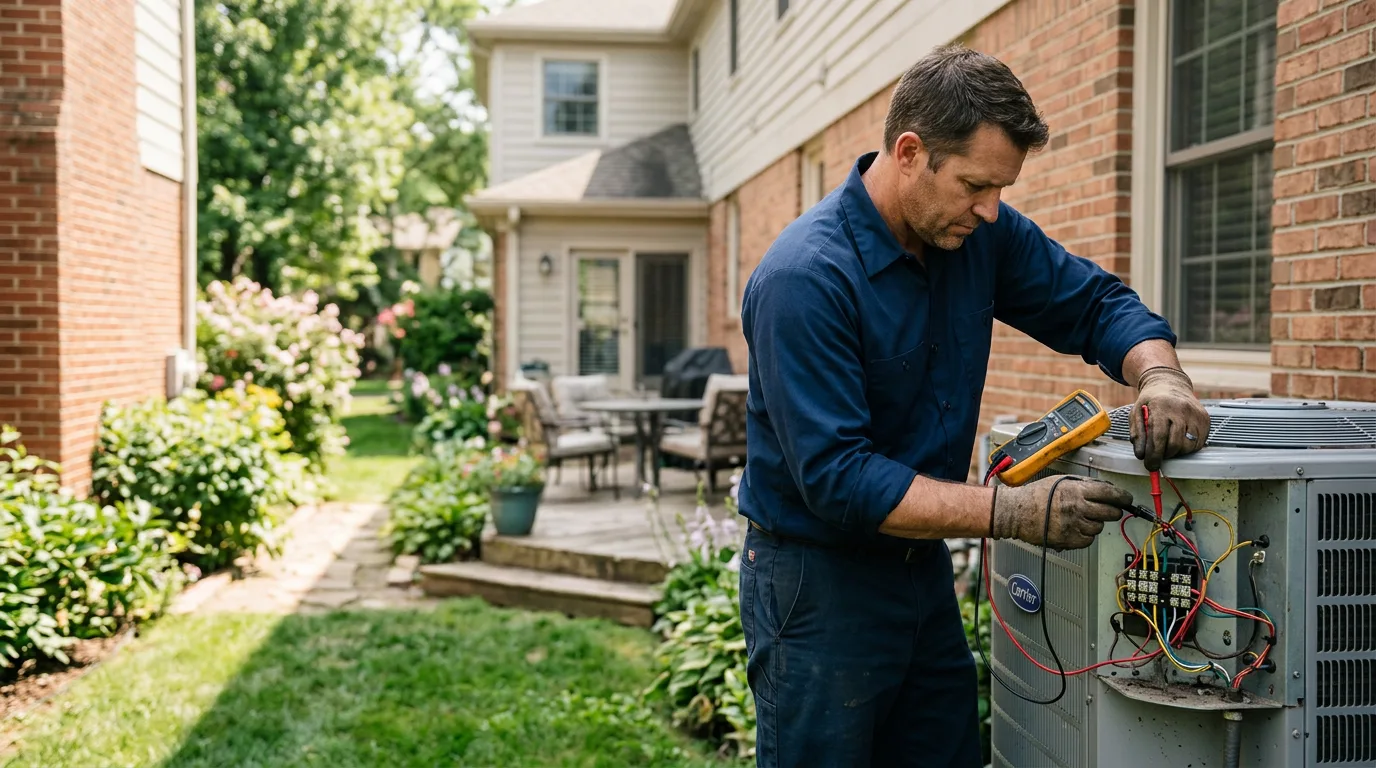 HVAC technician working near Queenstown, MD